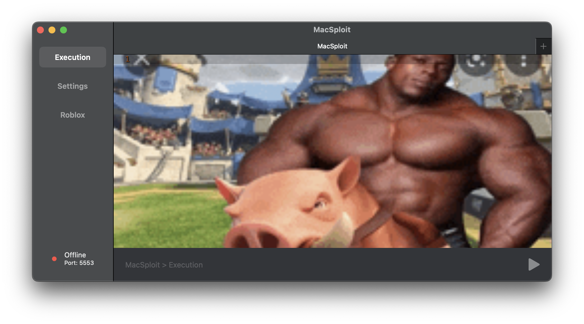 Hog Rida UI Screenshot showing the legendary Hog Rider in MacSploit